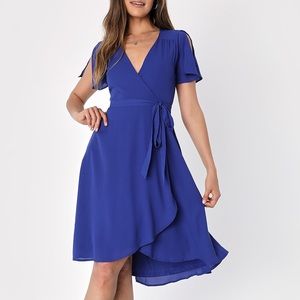 Lulu's Royal Blue Midi Dress